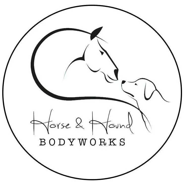Logo featuring a black outline of a horse's head and a dog's head facing each other, with the text "Horse & Hound BODYWORKS" below.
