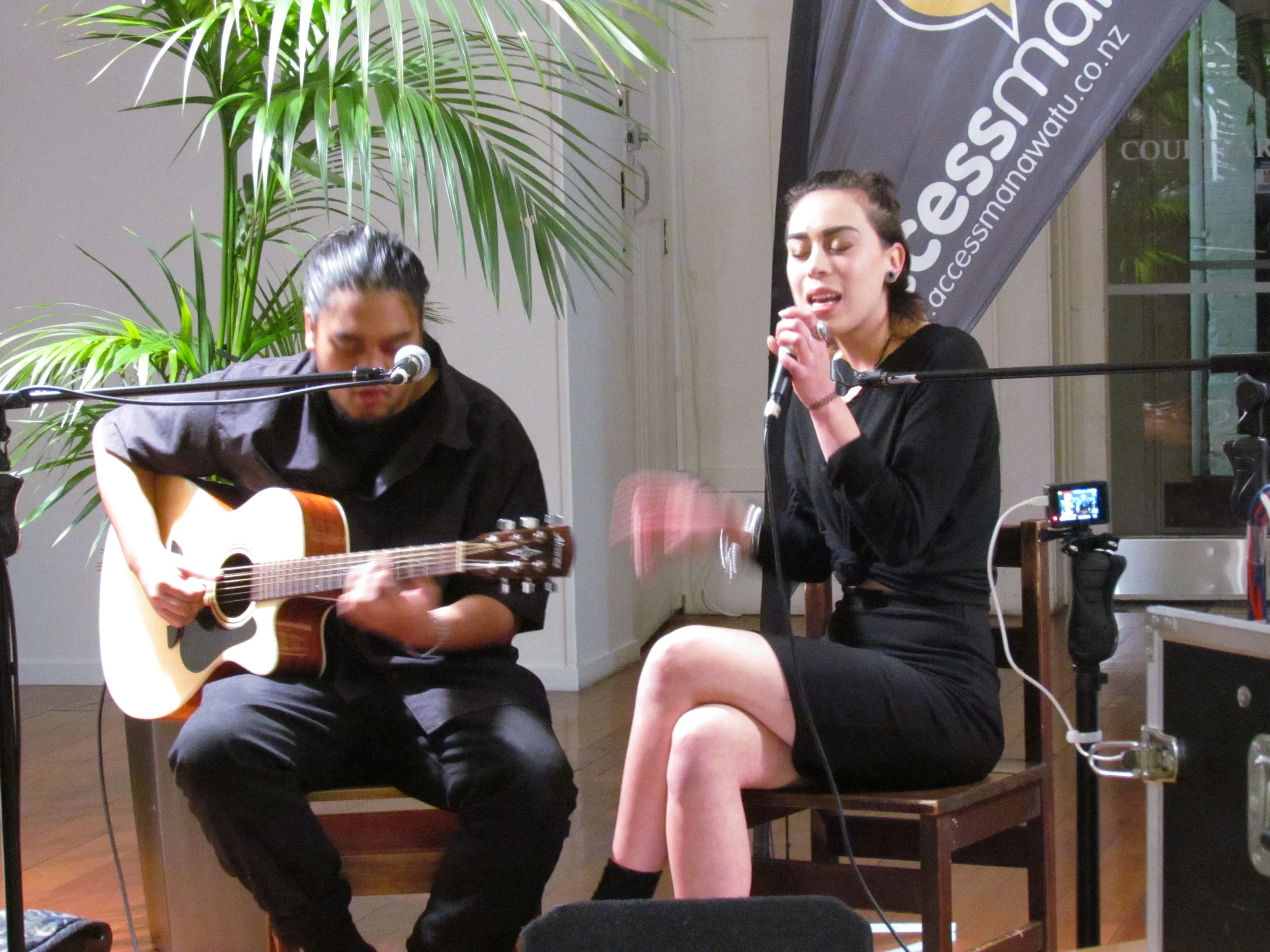 Hanz and Twudz performed at Cafe Royale as a celebration of Manawatū music.