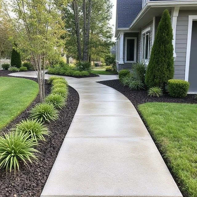 Concrete sidewalk