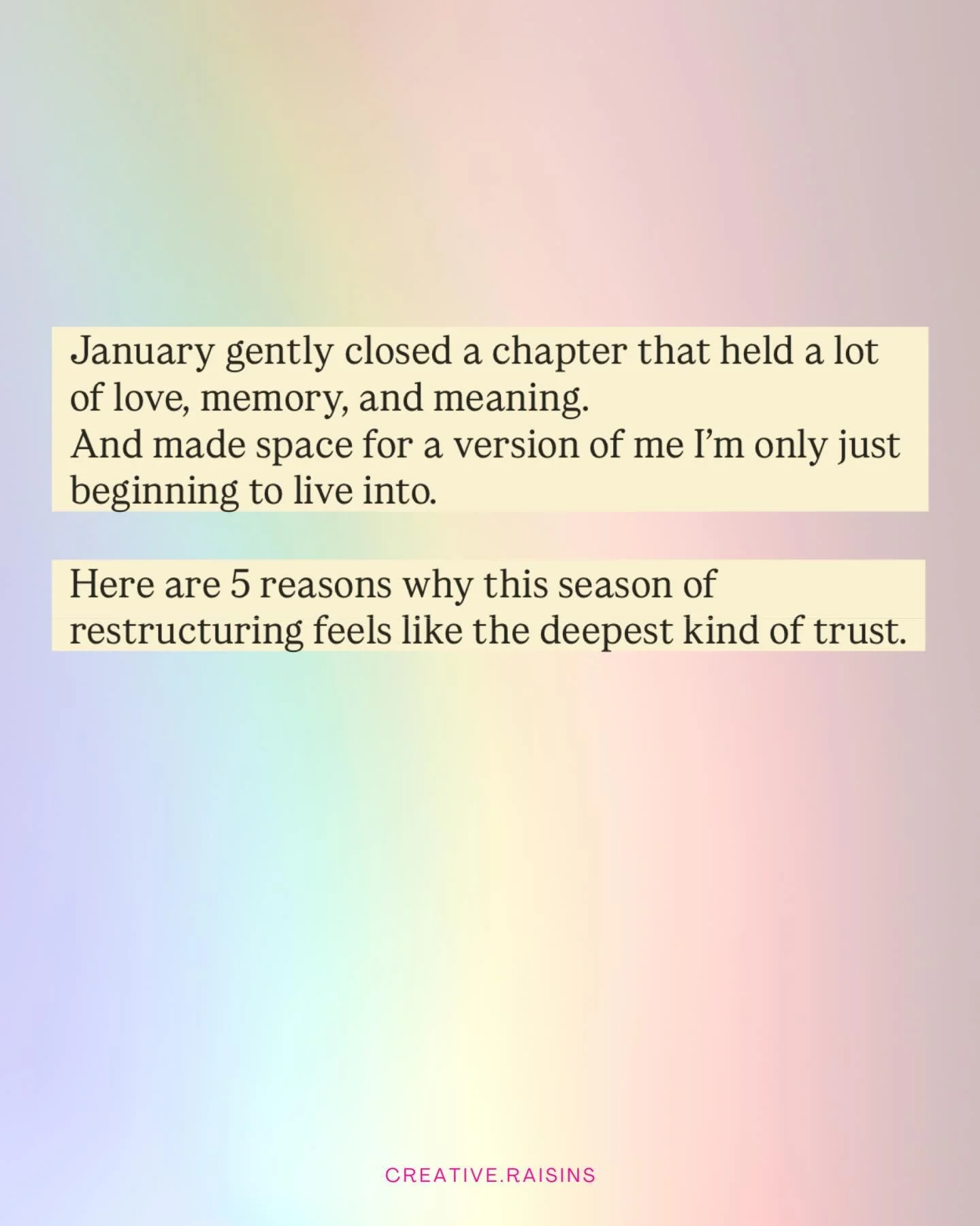 A soft goodbye to what held me.
A quiet yes to what&rsquo;s next. 🤍
Enjoy this scroll through of self-trust. ☺️