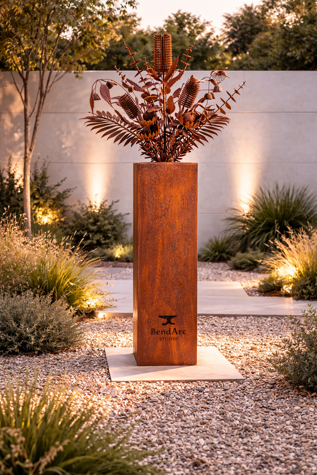 Native Bouquet on pillar