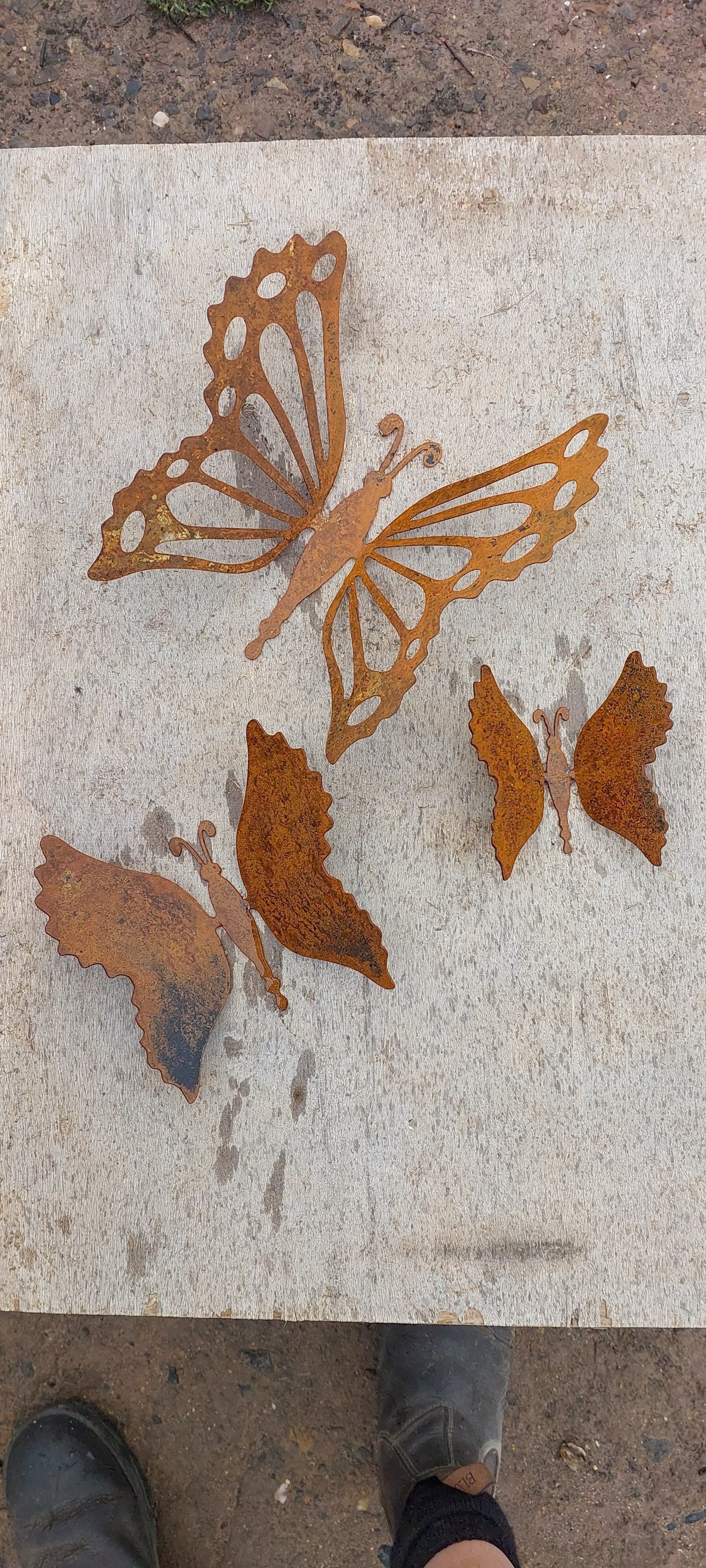 Butterflies metal wall art