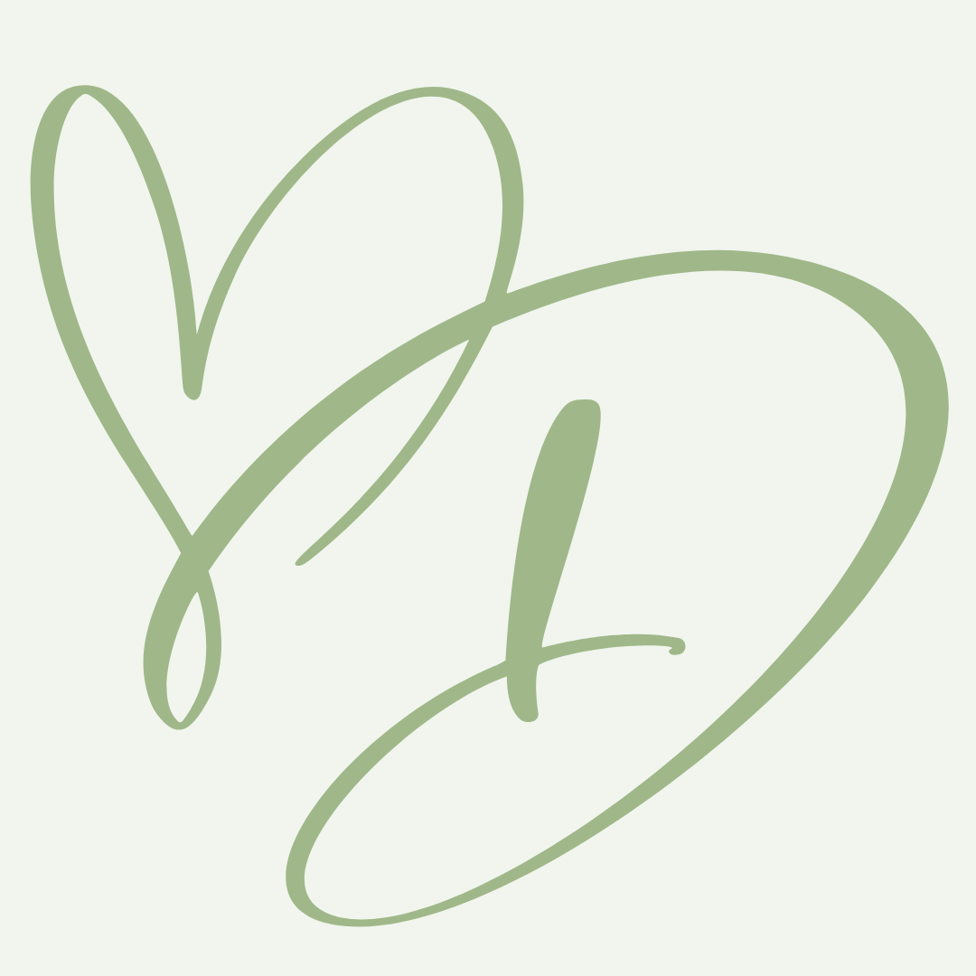 Light green cursive initials 'Y' and 'L' on a pale background.
