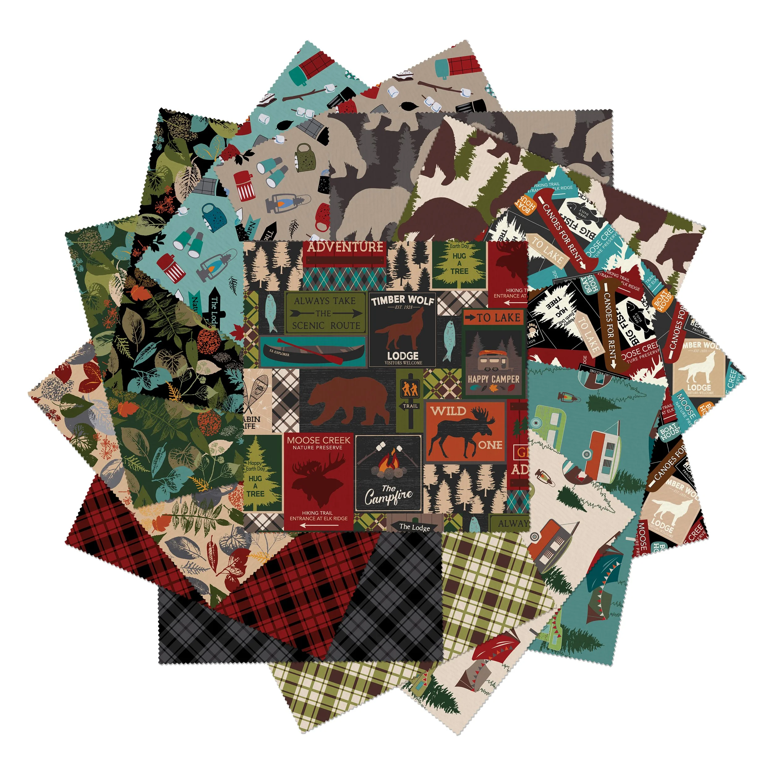 Great Outdoors Comfort Flannel 10" Squares (42 pc) - Kanvas Studio for Benartex