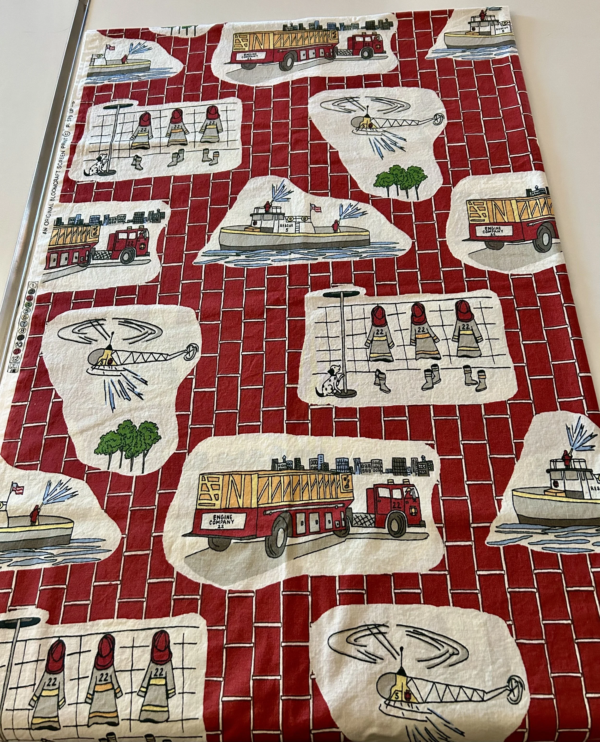 BloomCraft Cotton Fabric Fireman/Firetruck