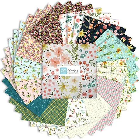 QT Fabrics Garden Notes by Diane Neukirch 10" Square Pack (42 Pieces) - Premium Quilting Pre-cut