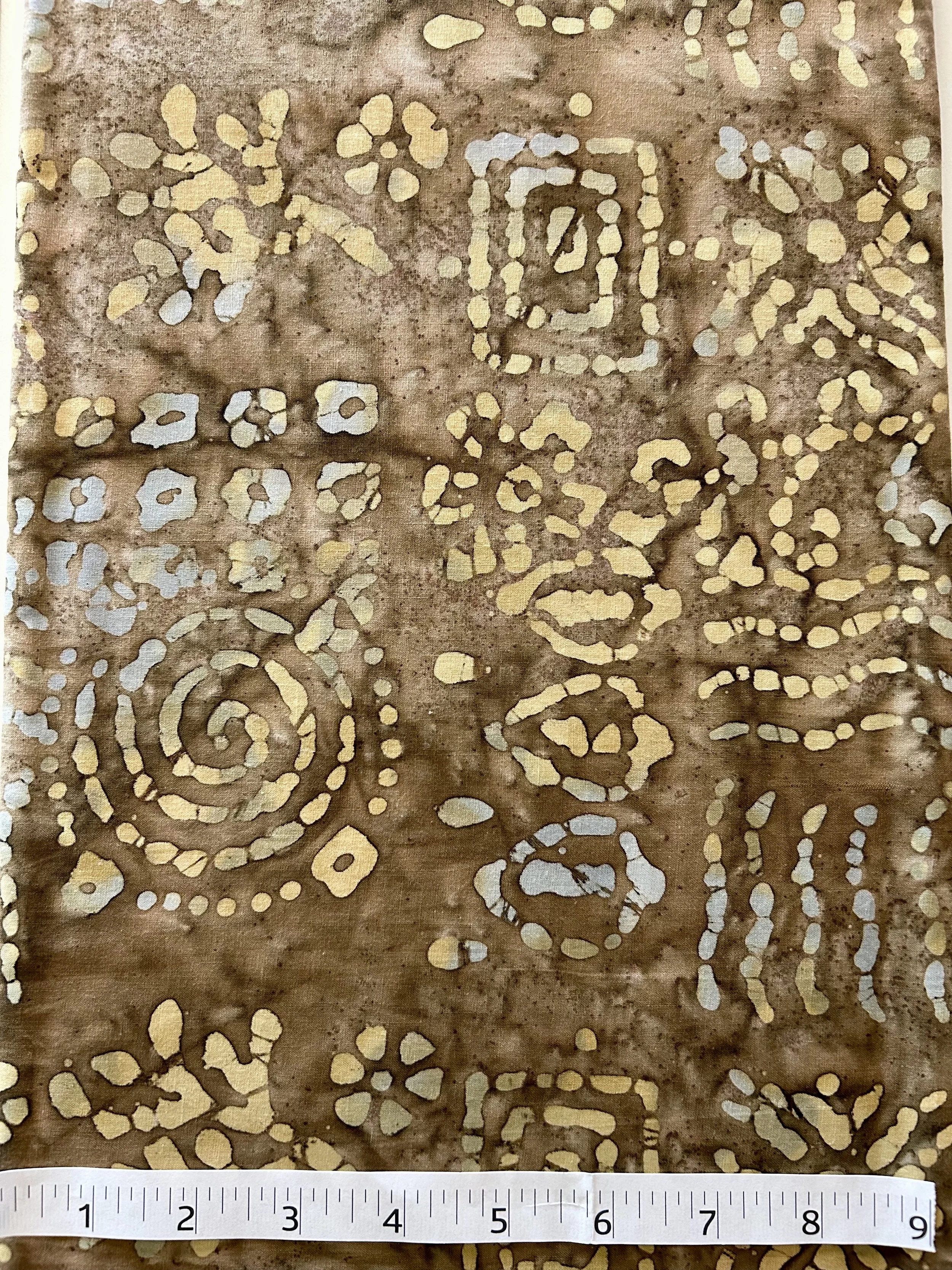 Batik-Brown/Blue/Yellow Geo