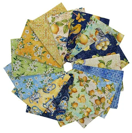 QT Fabrics Citrus Bliss by Morris Creative Group Fat Quarter Bundle - Premium Quilting Cotton