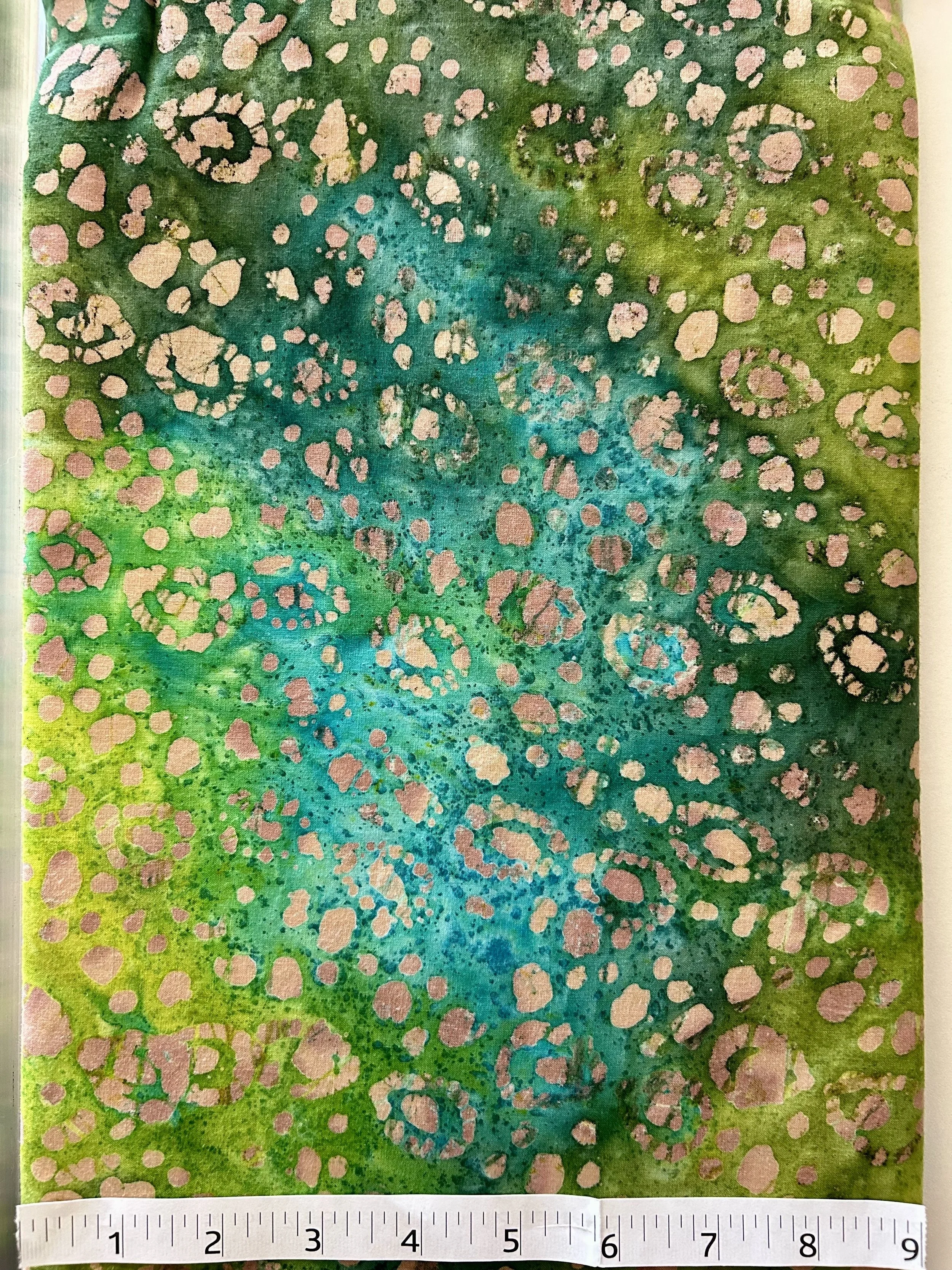 Batik-Green/Turquoise Circles