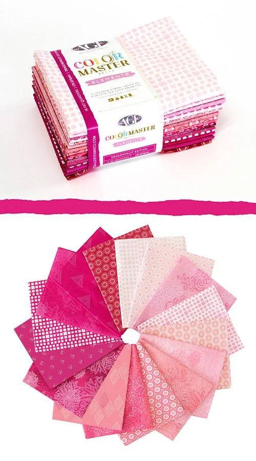 Color Master Elements by Art Gallery Fabrics- DragonFruit Edition-16 FQ Bundle
