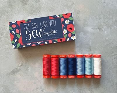 Aurifil Amy Latta "Oh Say, Can You Sew" Thread Set (7 Small Spools)