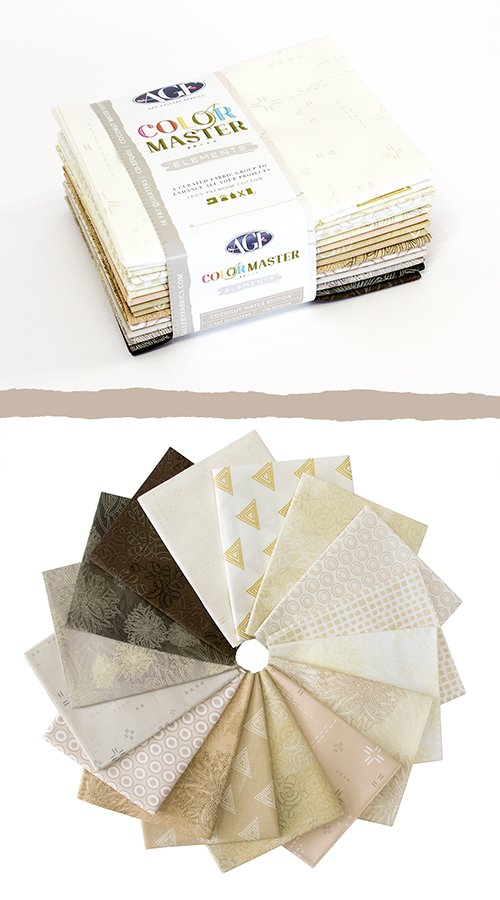 Color Master Elements by Art Gallery Fabrics- 16 FQ bundle- Coconut Water Edition