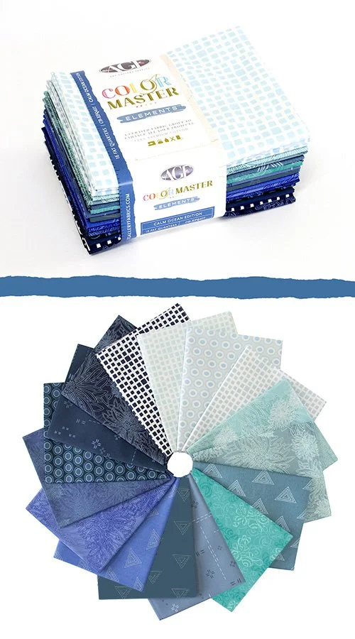 Color Master Elements by Art Gallery Fabrics-16 FQ Bundle-Calm Ocean Edition