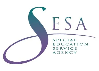 Logo for the Special Education Service Agency (SESA) featuring a stylized 'S' and the agency name.