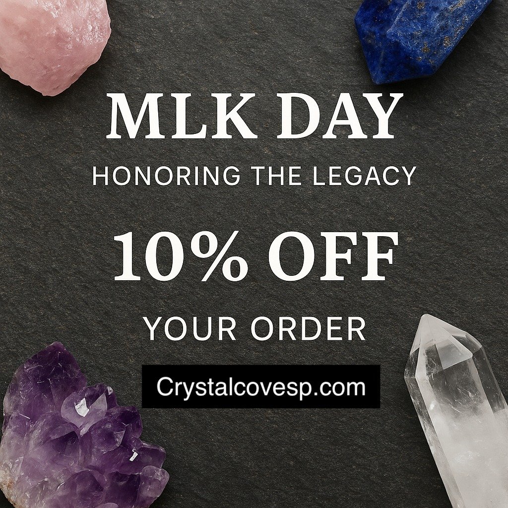 Honor the Dream. Hold the Light.
Celebrate MLK Day with intention and clarity.
Shop meaningful crystals today at CrystalCoveSP.com