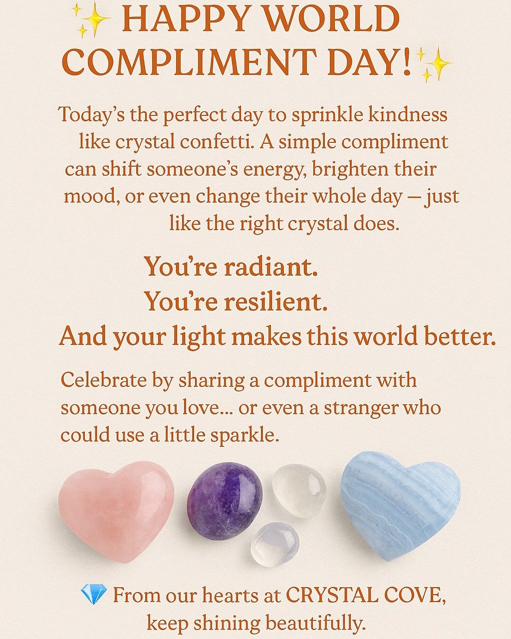 Give a compliment to crystalcovesp.com! Orders over $100 get free shipping. Your first order is 10% OFF with Code GET10