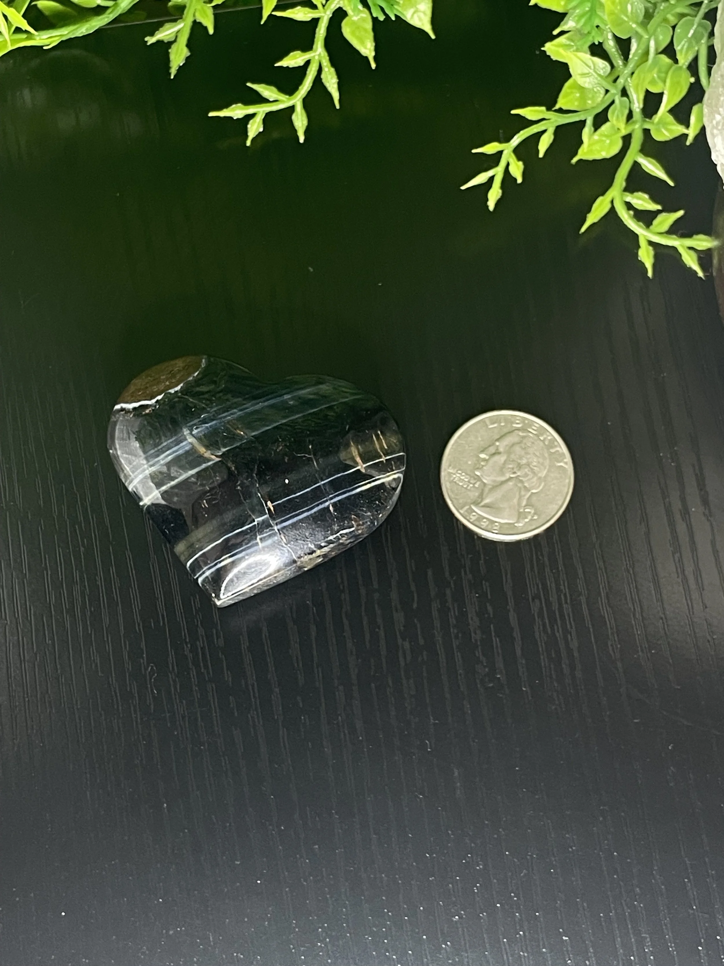 Blue Tiger Eye Heart Crystal Carving