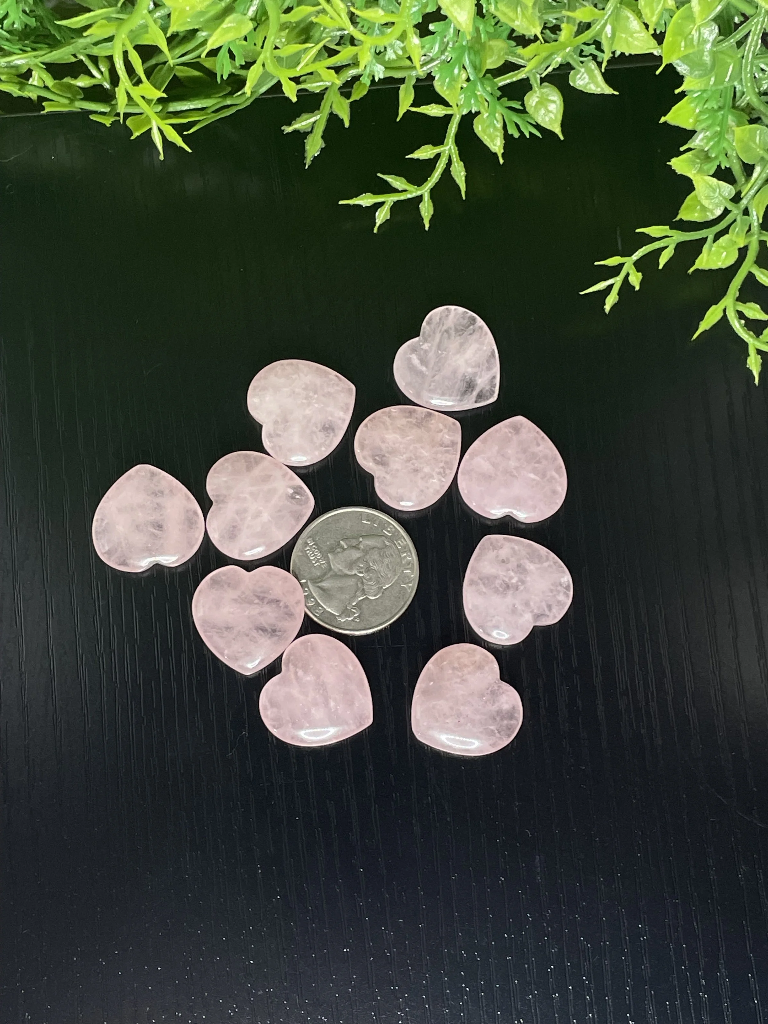 Mini Rose Quartz Hearts
