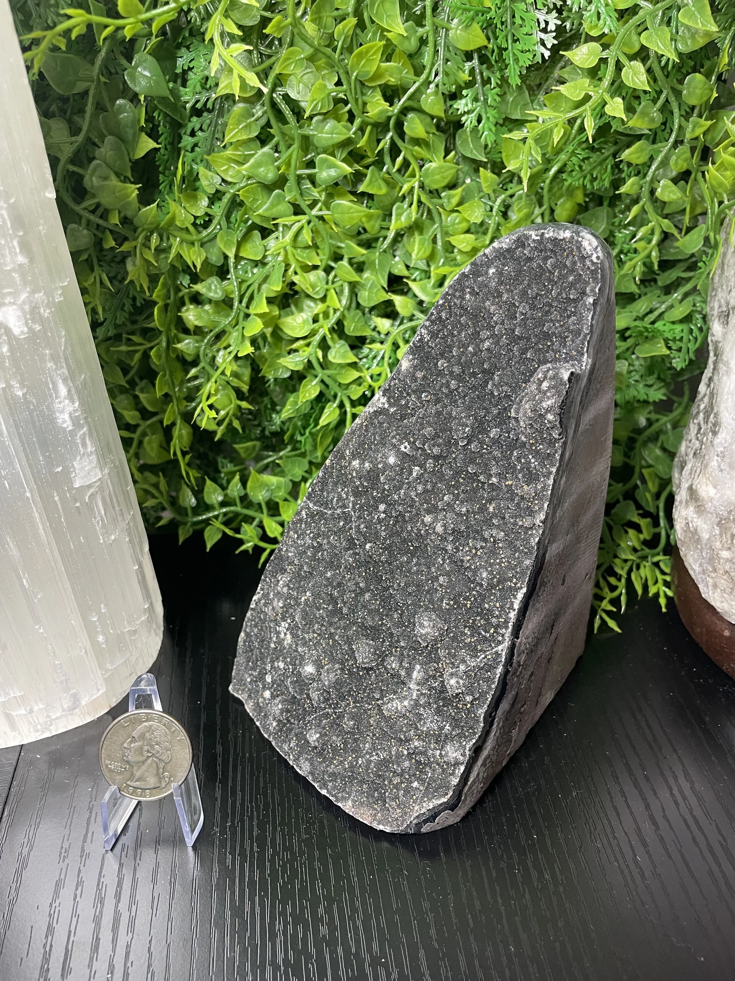 Black Amethyst Cut Base Carving