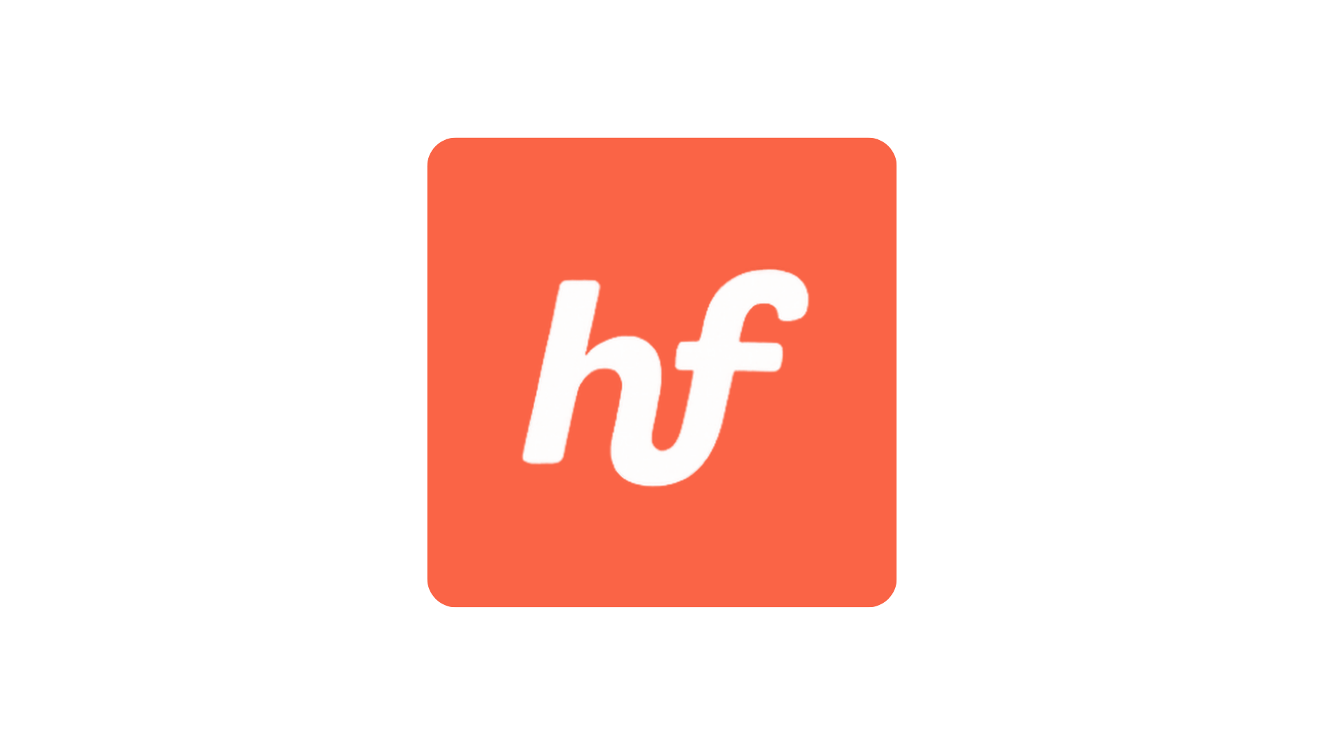 HonestFeedback logo with orange square and white lowercase letters 'hf'