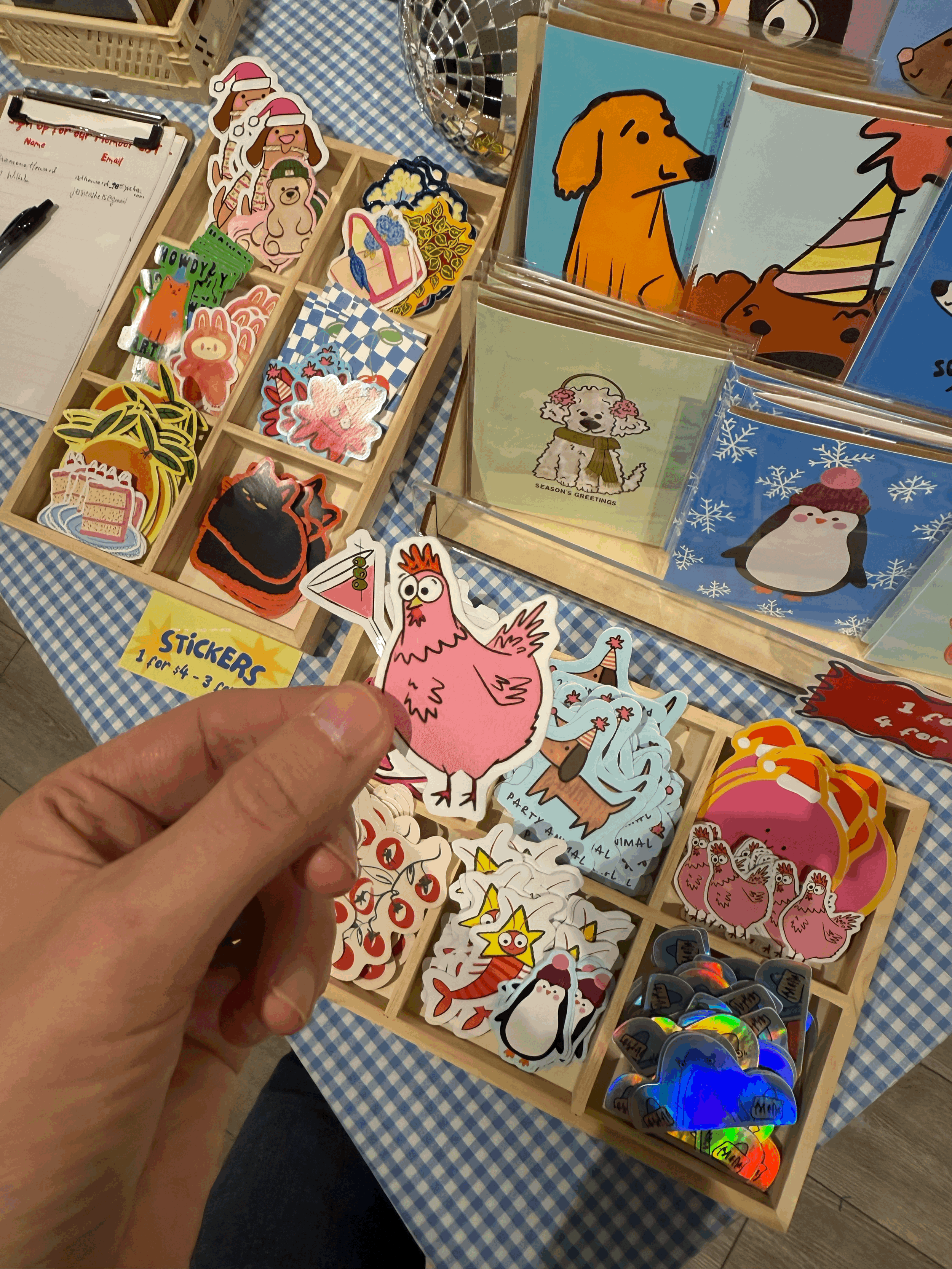 Silly Pink Chicken Sticker