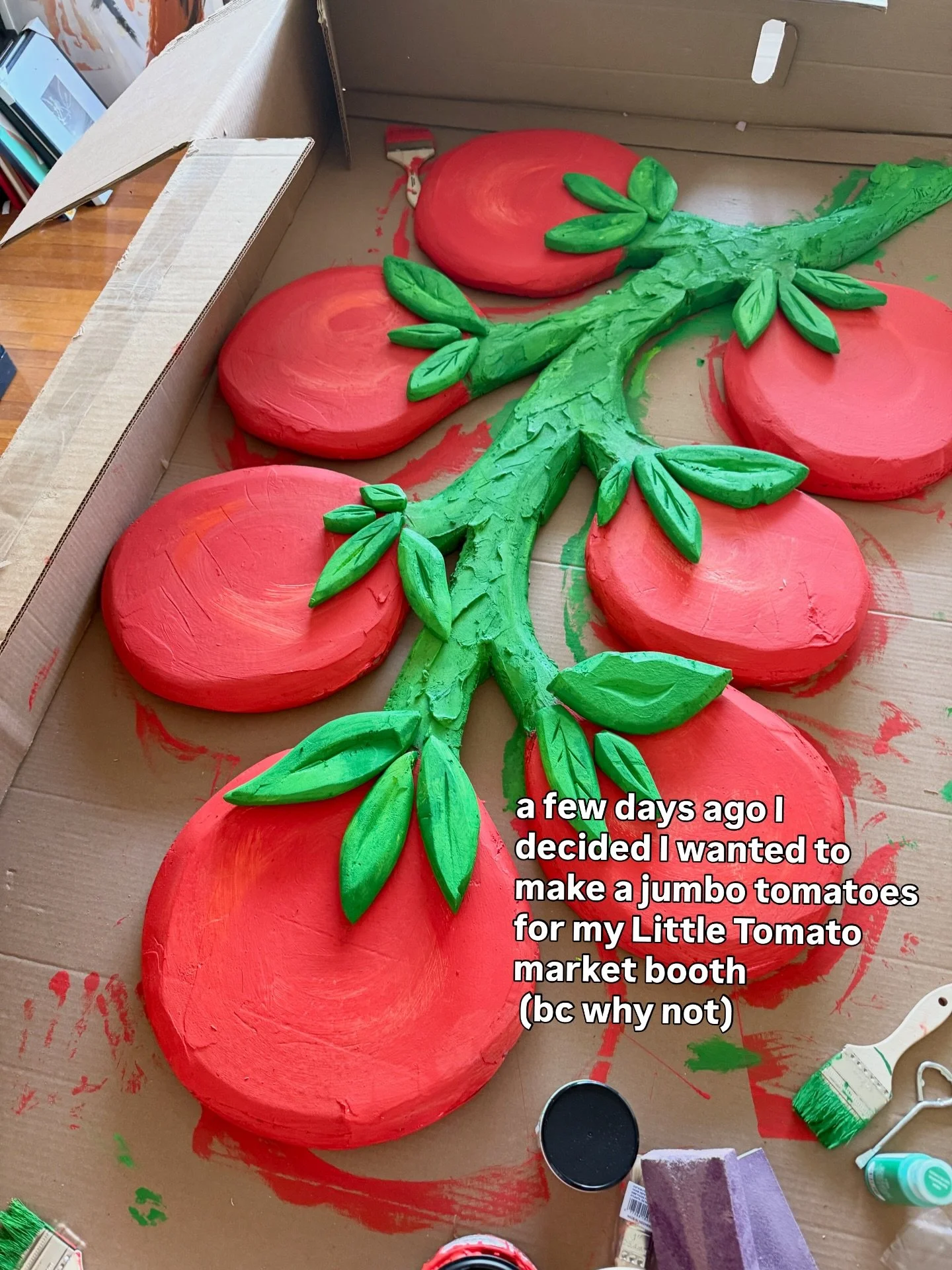 I love having a spark of creativity and just running with it ✨ 🍅

my jumbo sized tomato vine will be adorning my @theclevelandmarket booth this weekend 🍅 

Saturday + Sunday 10-4
3615 E Superior Ave @tylervillage 
150+ local vendors
Food. Drinks. A