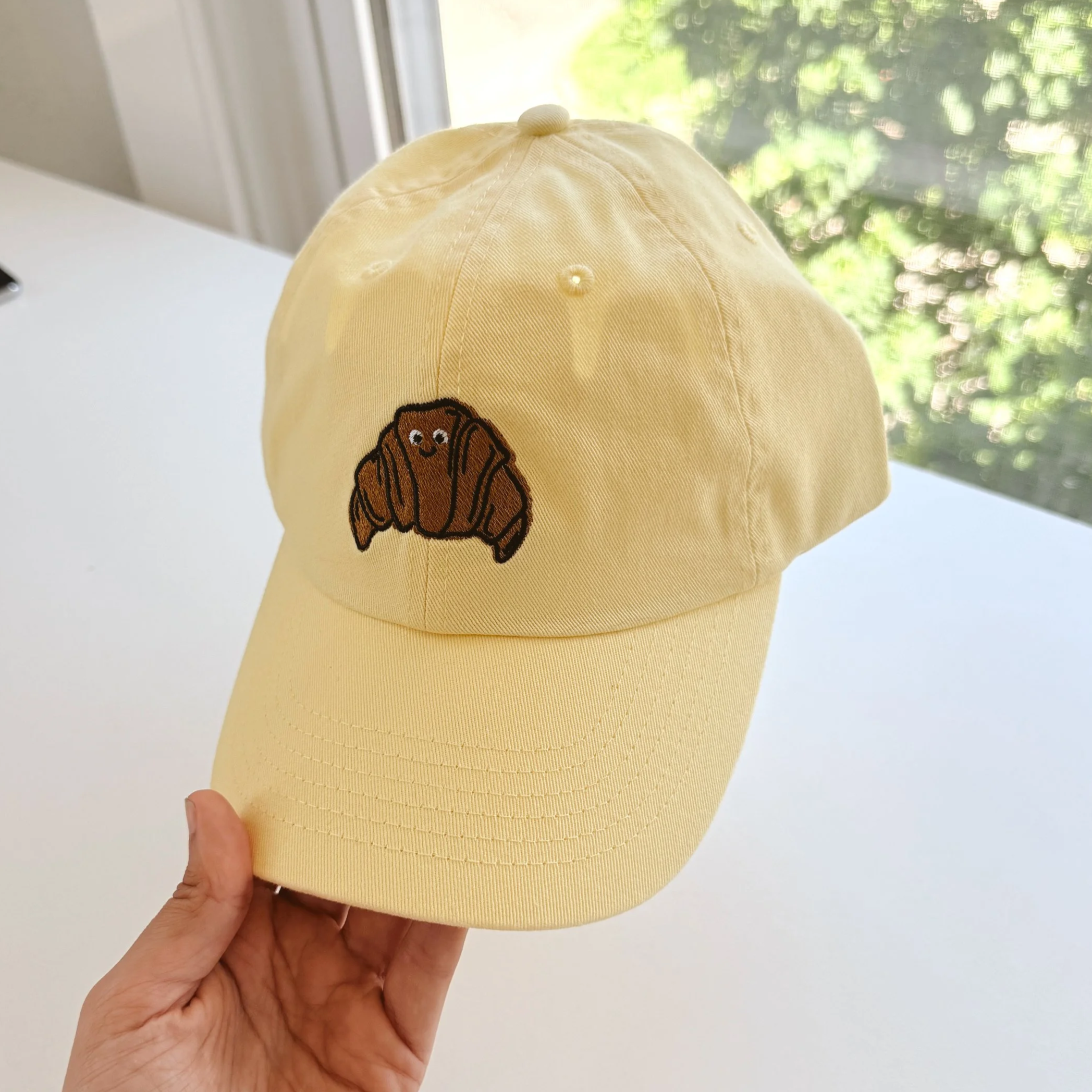 Butter Yellow Croissant Dad Cap