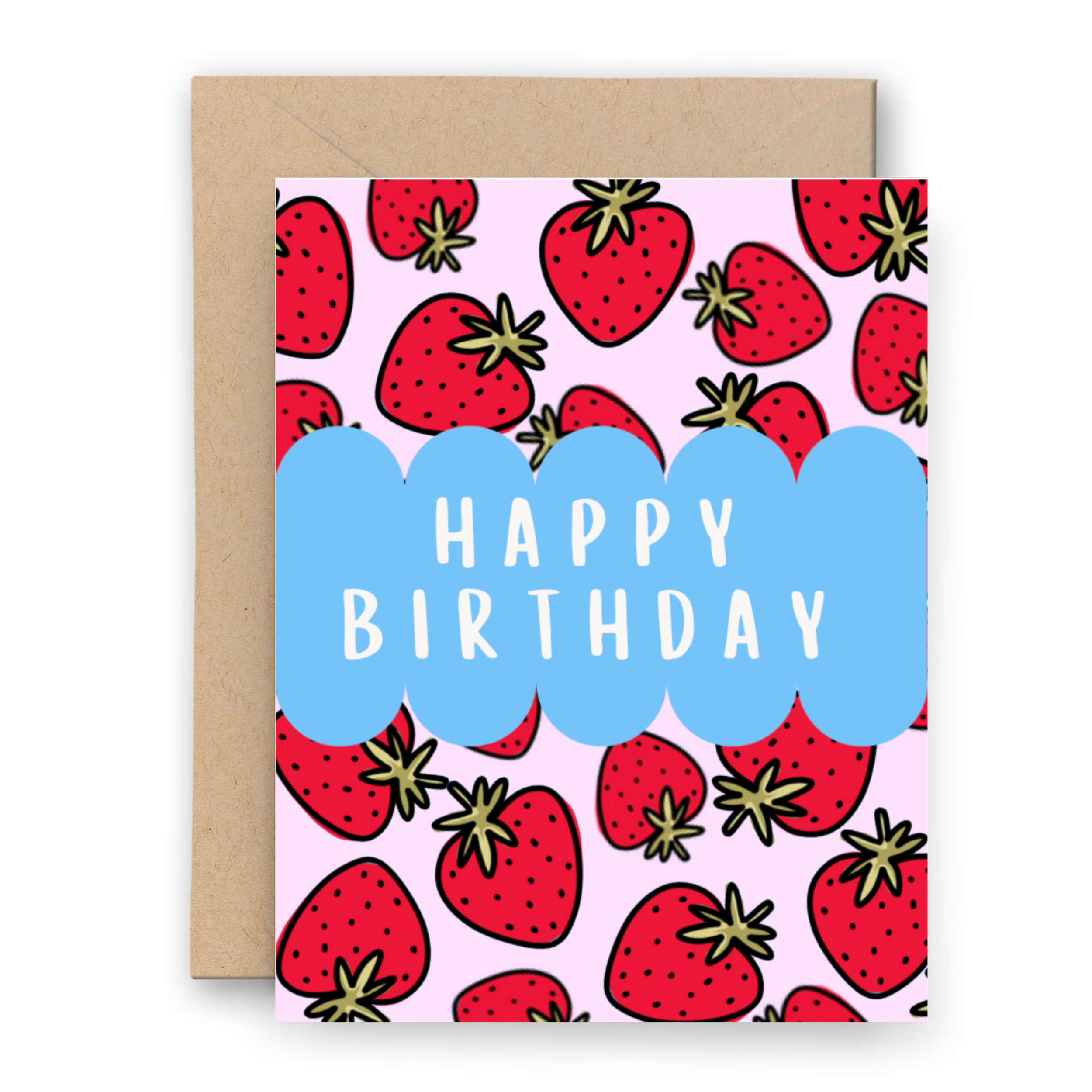 Strawberry Scallop Happy Birthday