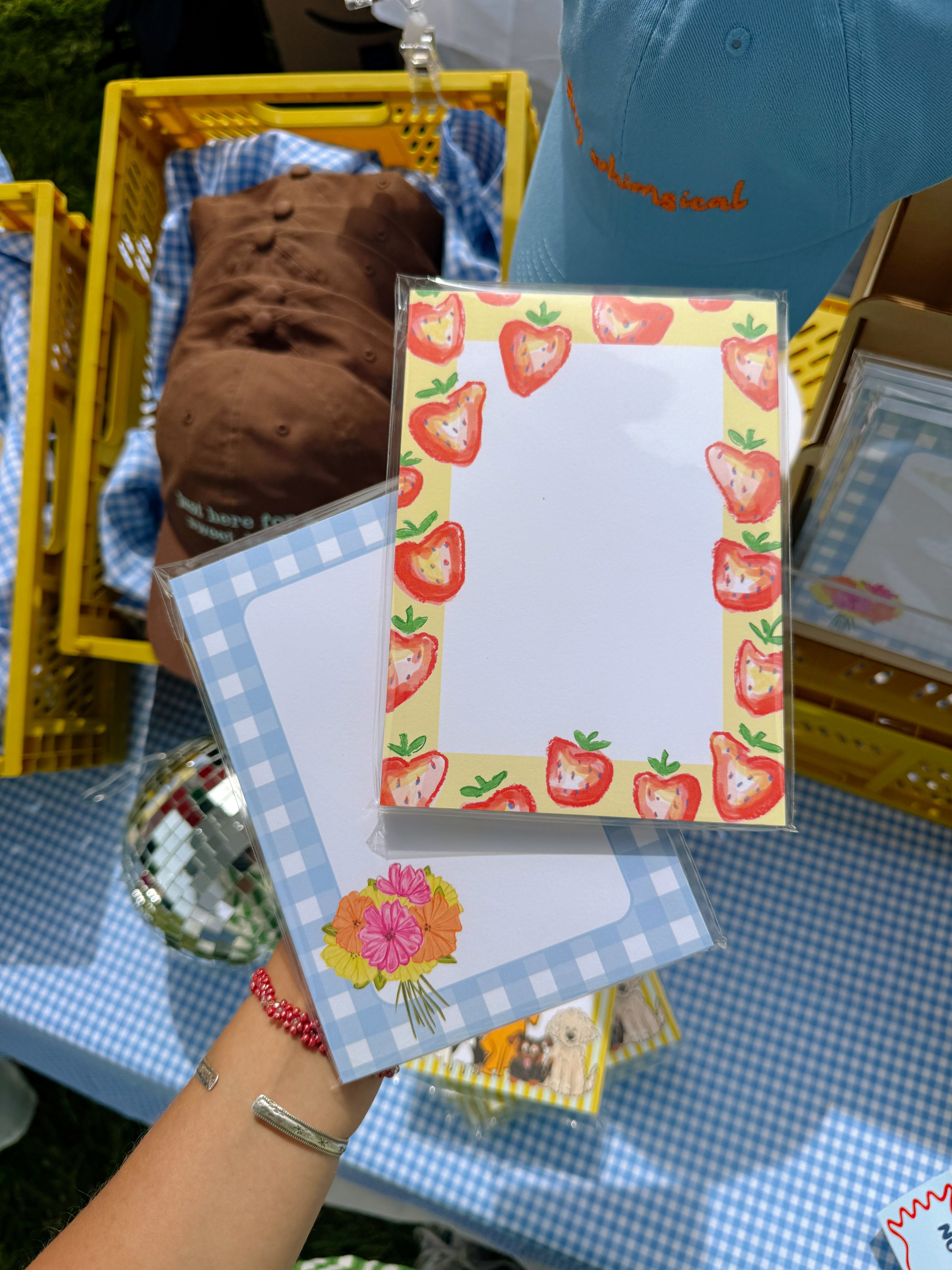 Floral Gingham Notepad - 5x7