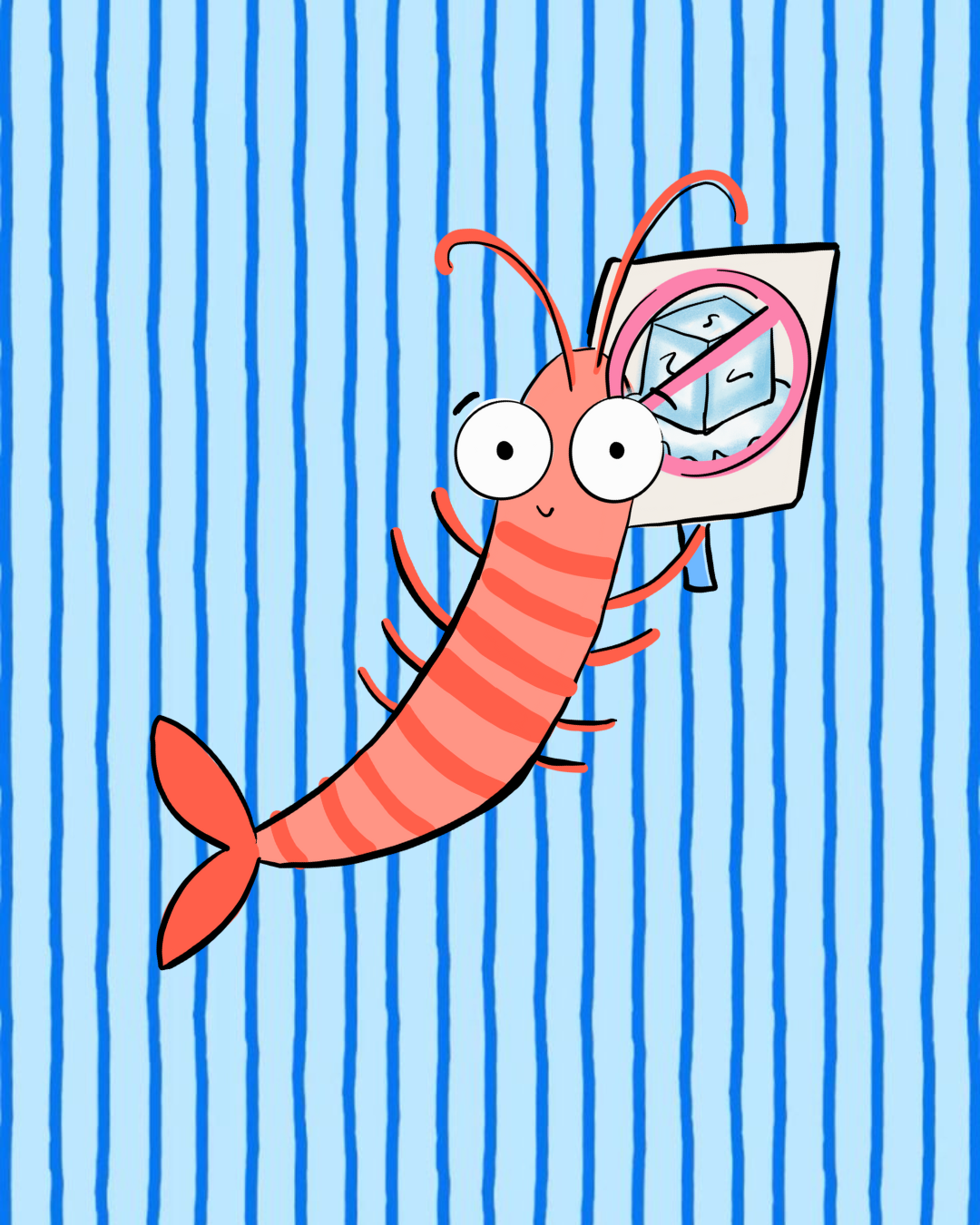 No Ice / Abolish Ice Shrimpy Sticker