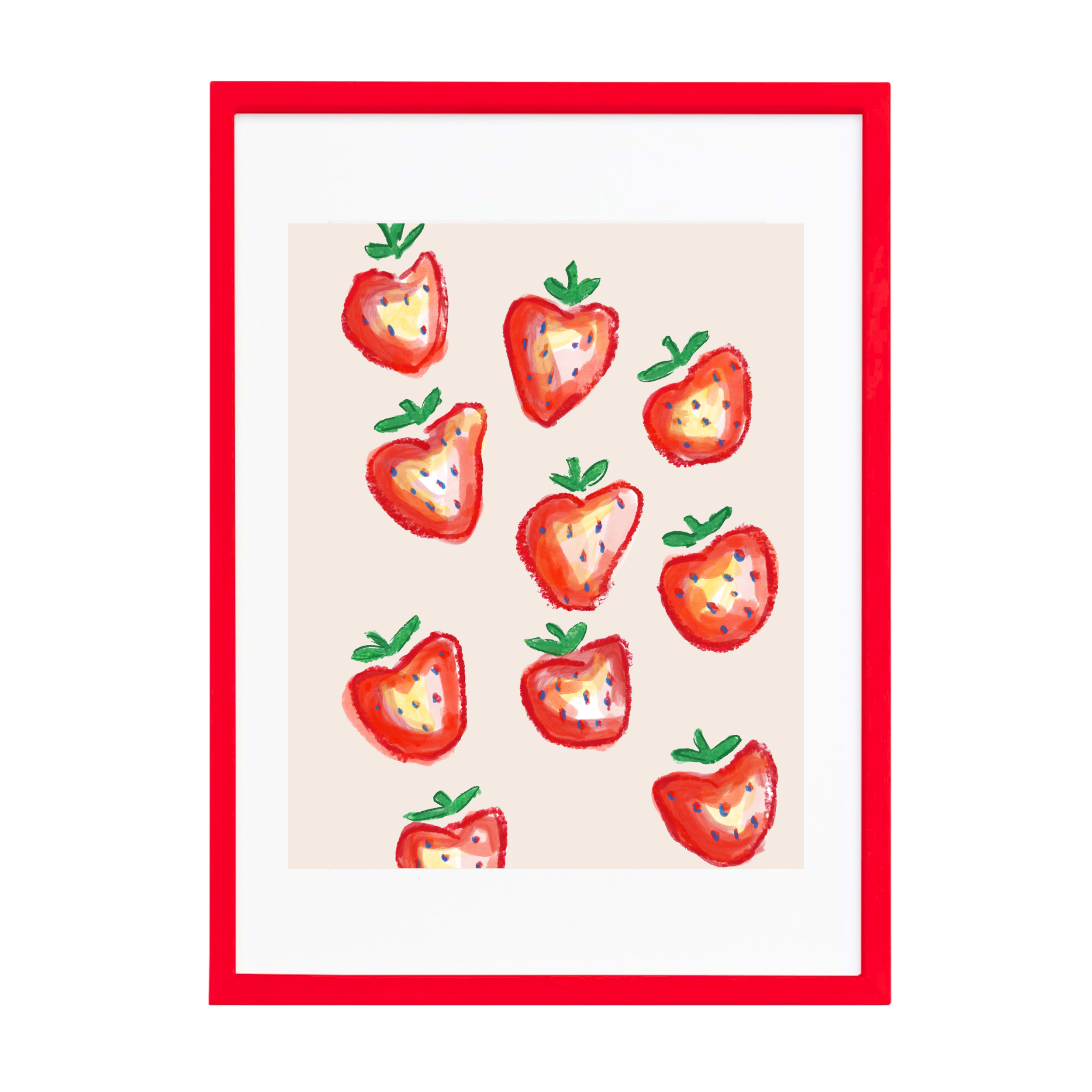 Watercolor Strawberries