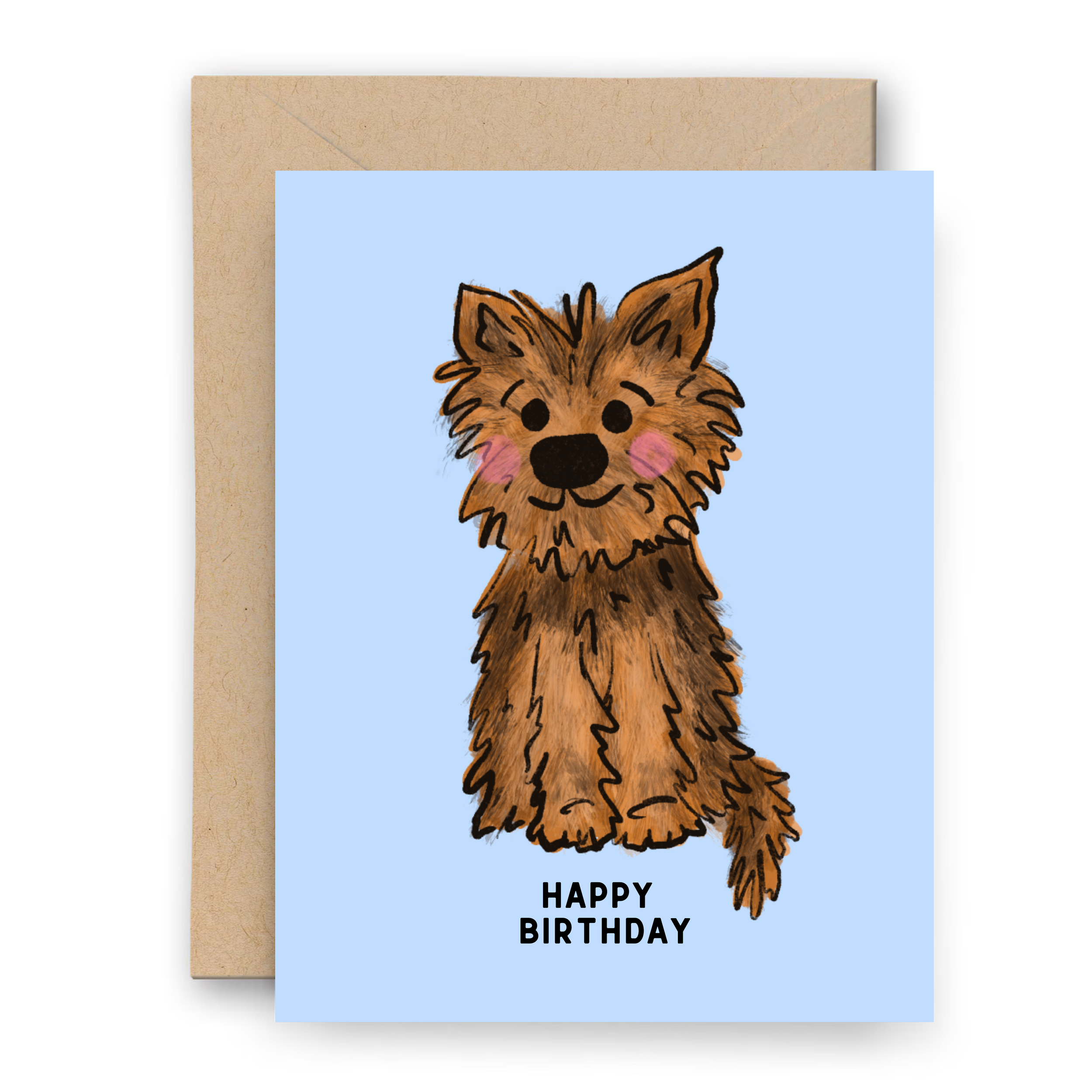 Brown Fluffy Birthday Dog