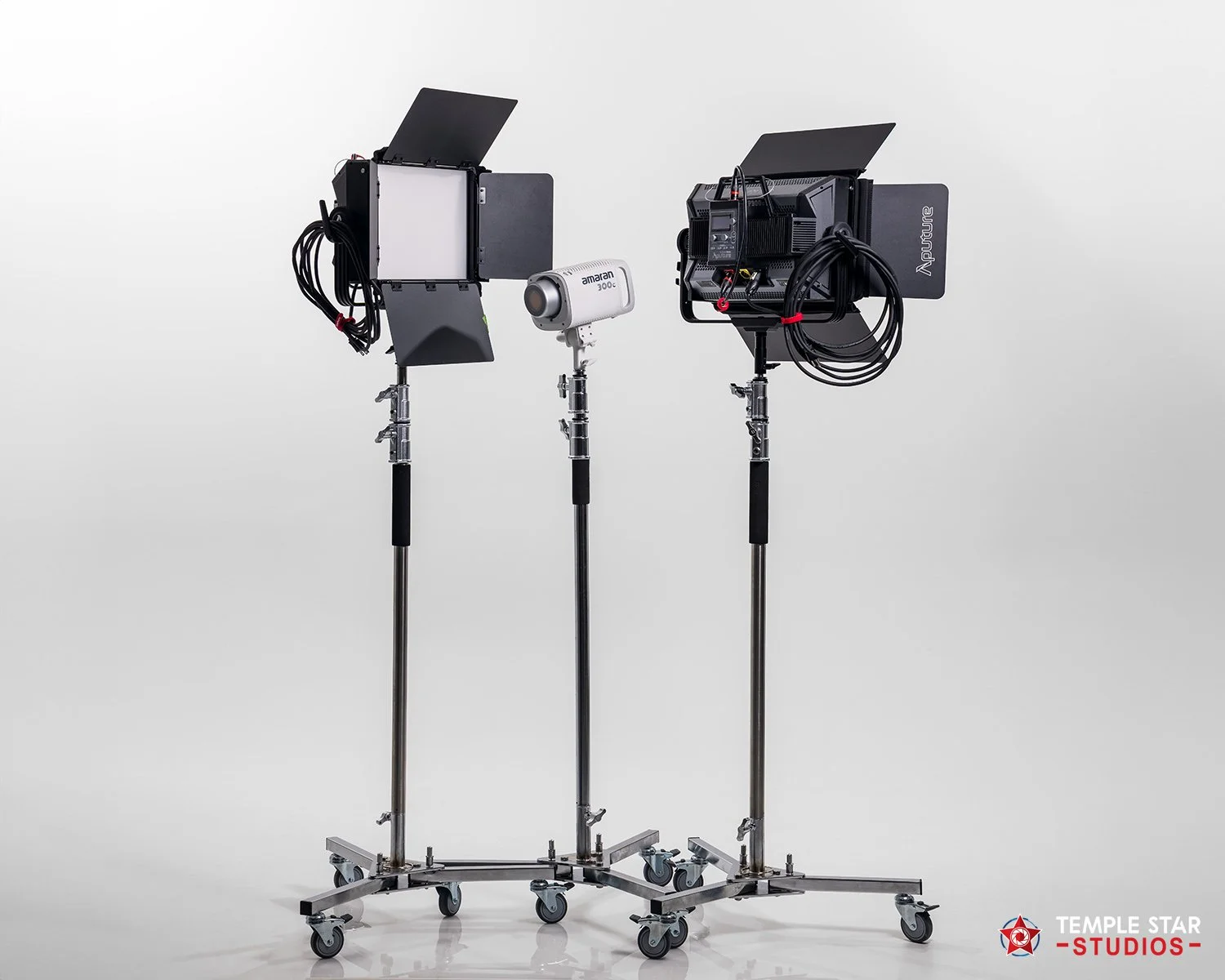 (2) Aputure Nova P300c 300W RGBW LED Soft Light Panel & (1) Aputure Amaran 300c RGB COB Video Light ($50/session)