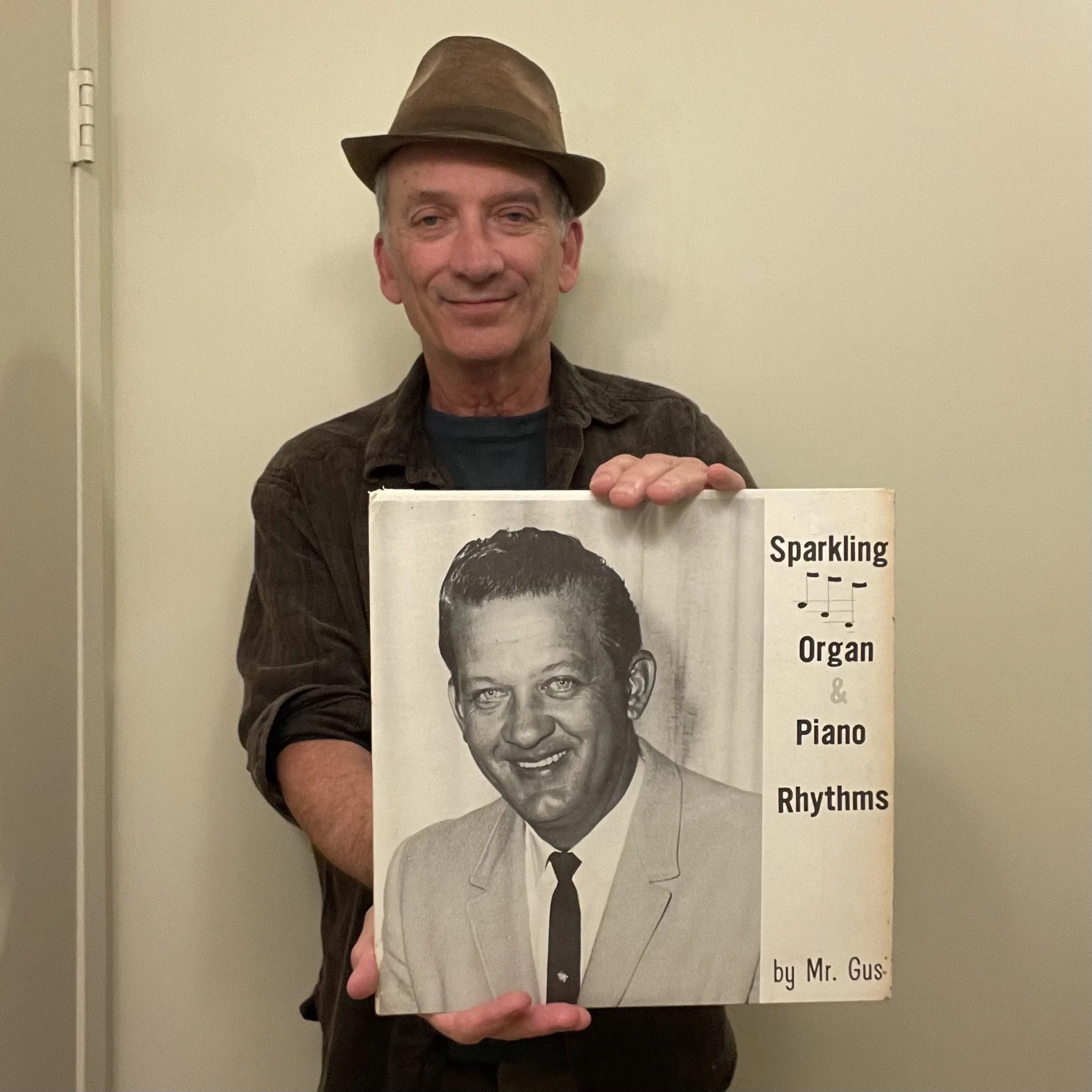 Ben poses with his prized Mr. Gus LP