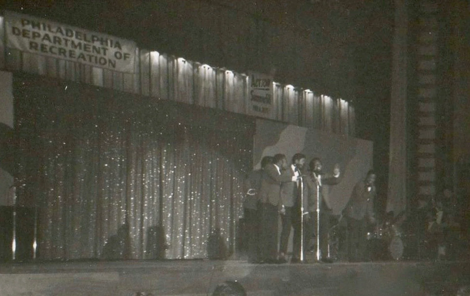 A photo taken by Ben of The Vibrations at a Geator package show in 1968 in Philadelphia
