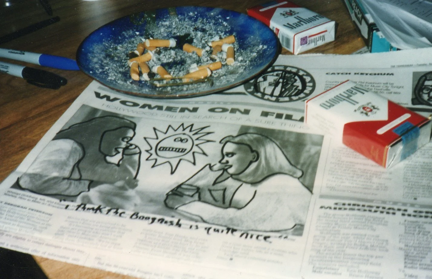 The Tennessean newspaper featuring drawings by Ween