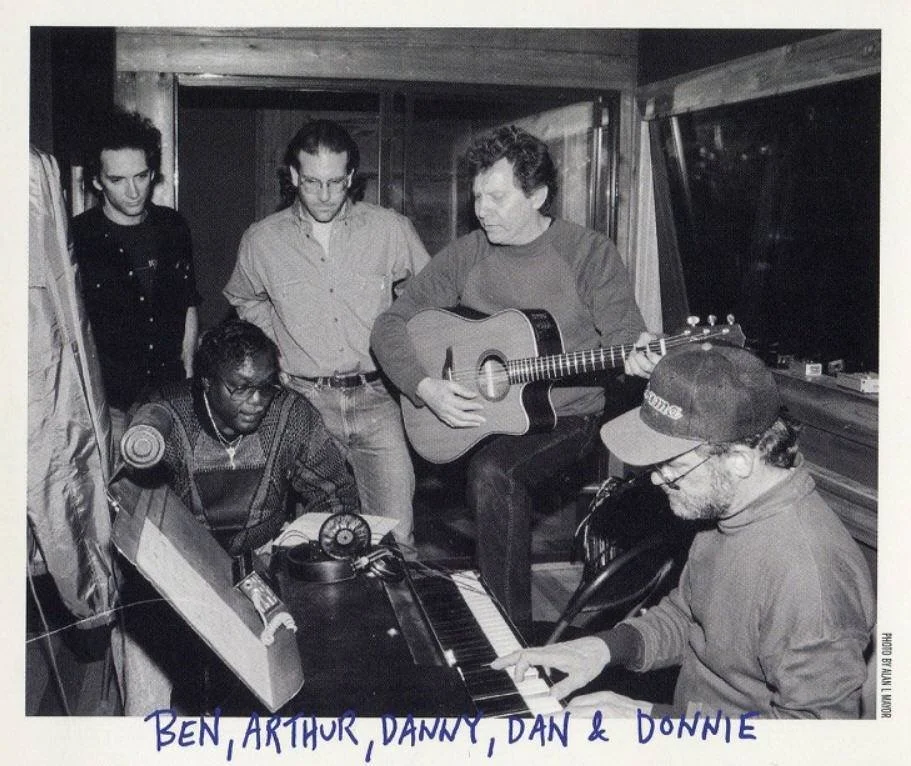 Ben, Arthur Alexander, Danny Kahn, Dan Penn, and Donnie Fritts working at the piano