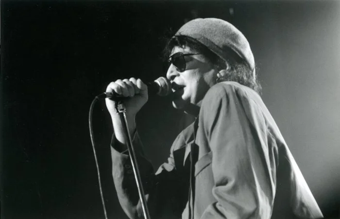 Alan Vega performs in 1996