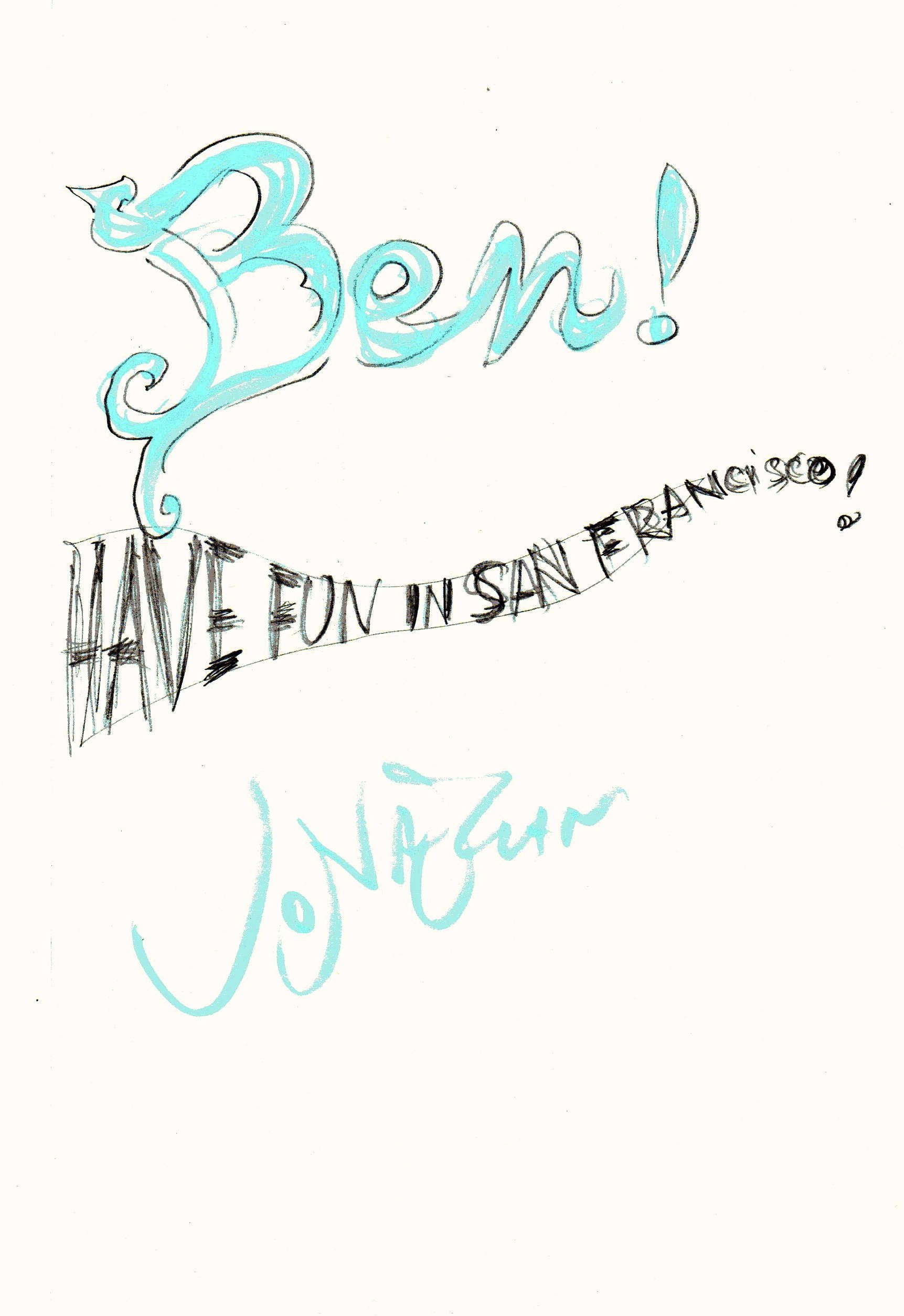 A drawing from Jonathan Richman