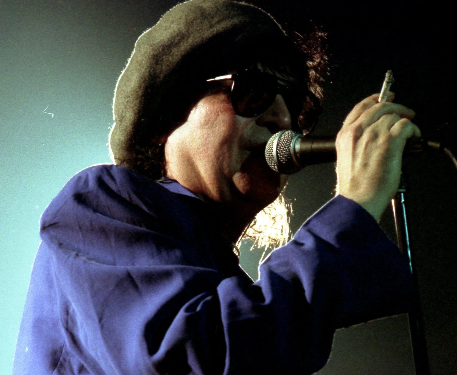 Alan Vega performs in 1996