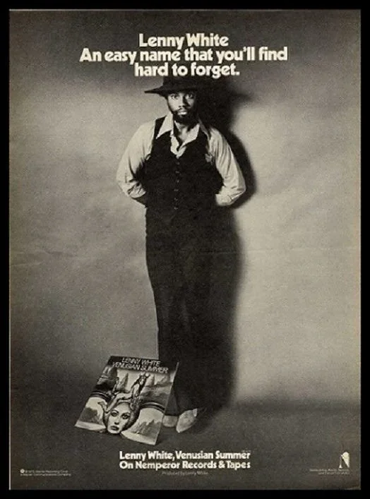 A full page advertisement for Lenny White's Venusian Summer (1975).