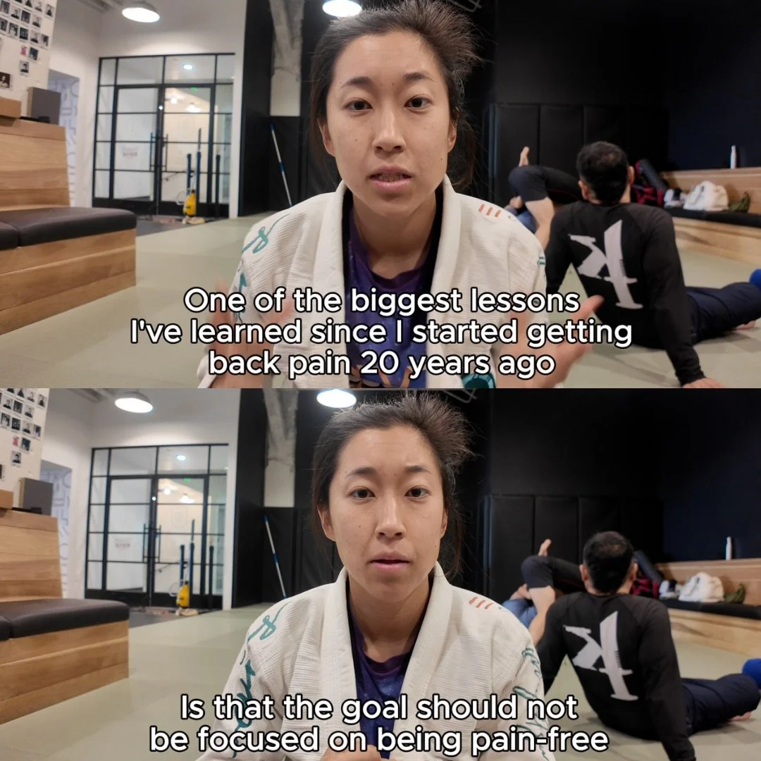 Obsessing over being pain-free was a mistake that I made in my past. In hindsight, it took me away from the things that I loved, created more stiffness in my body (believe it or not) &amp; actually exacerbated my pain.

It wasn't until I accepted tha