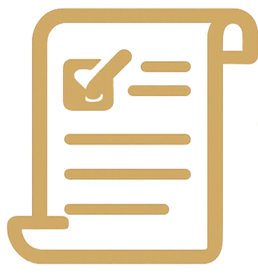 Icon of a clipboard with checkmarks representing a paper ballot