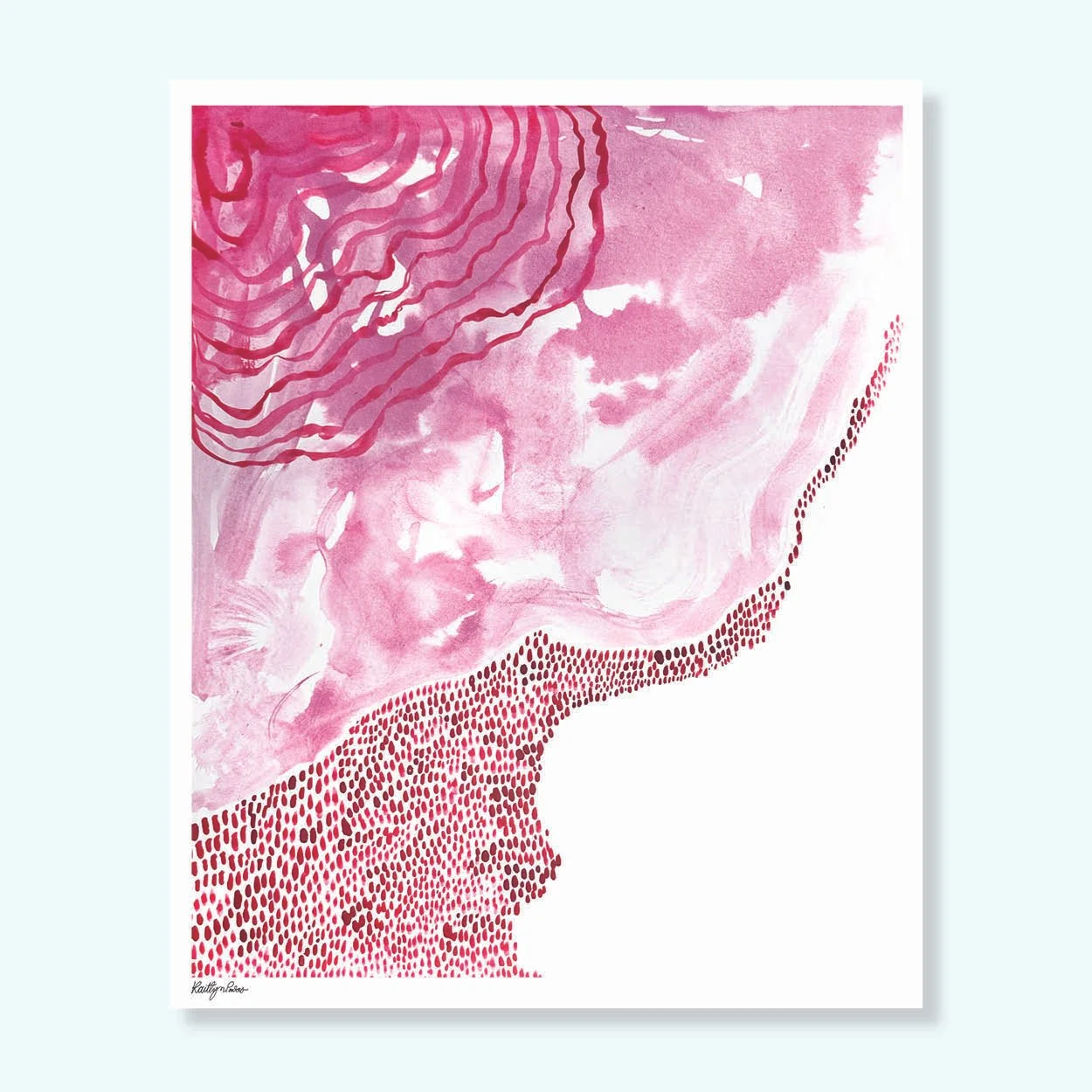 Pink Rivers Print