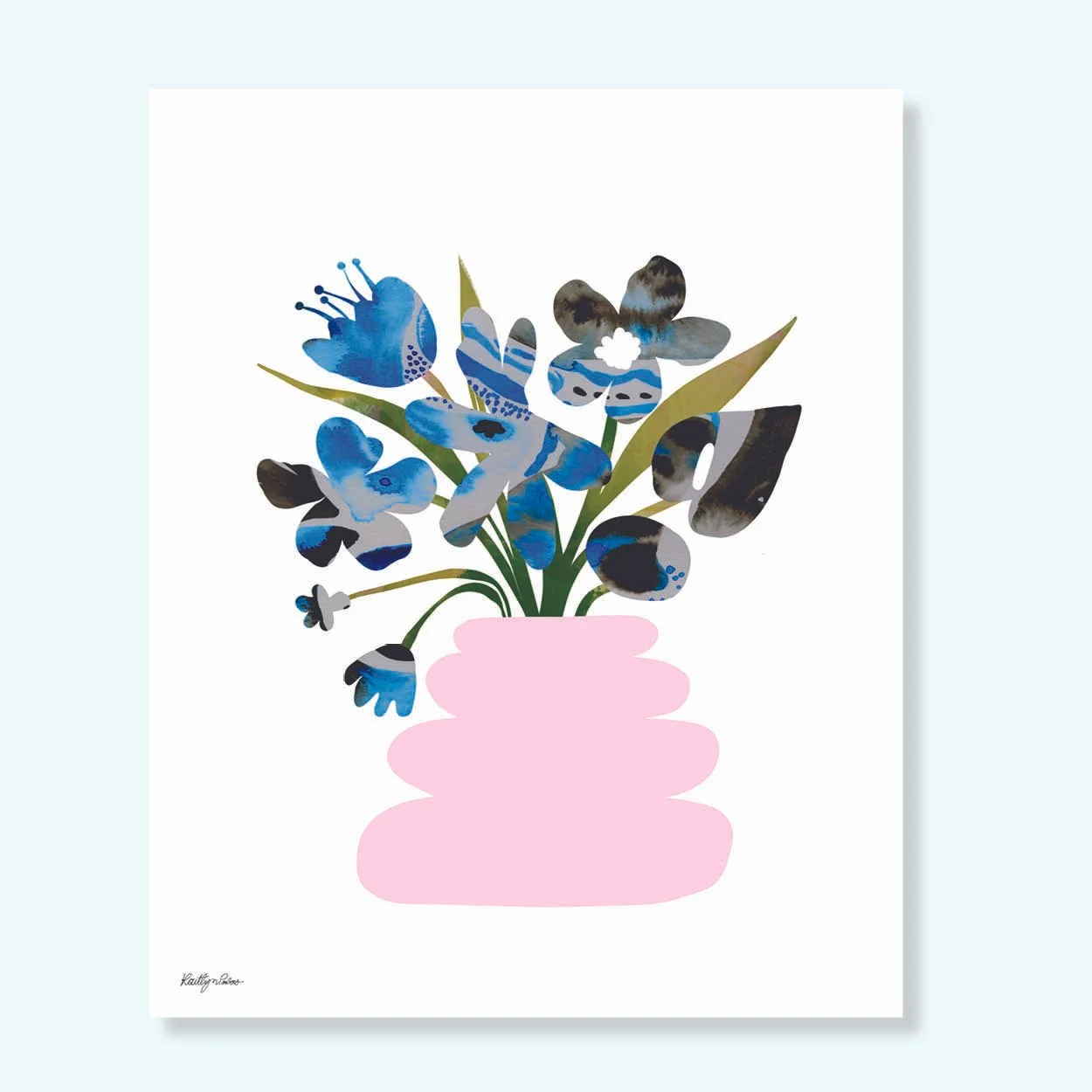 Wiggly Vase Print