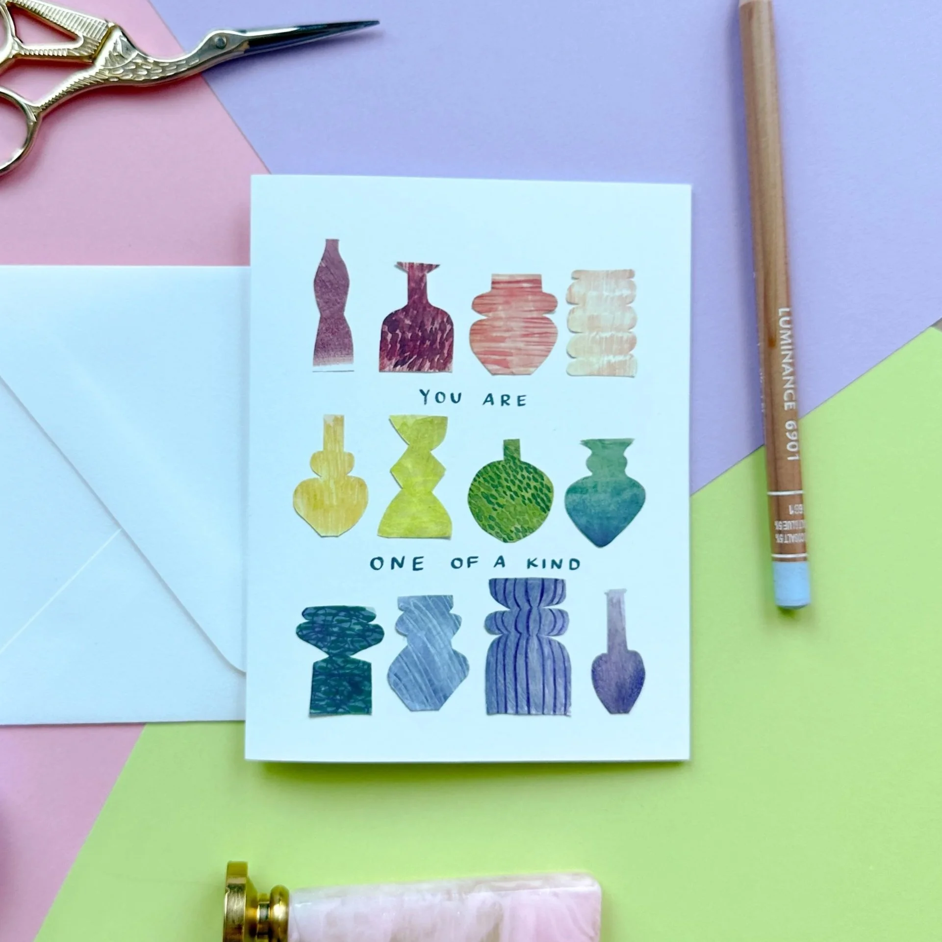You Are One Of A Kind Collage Card