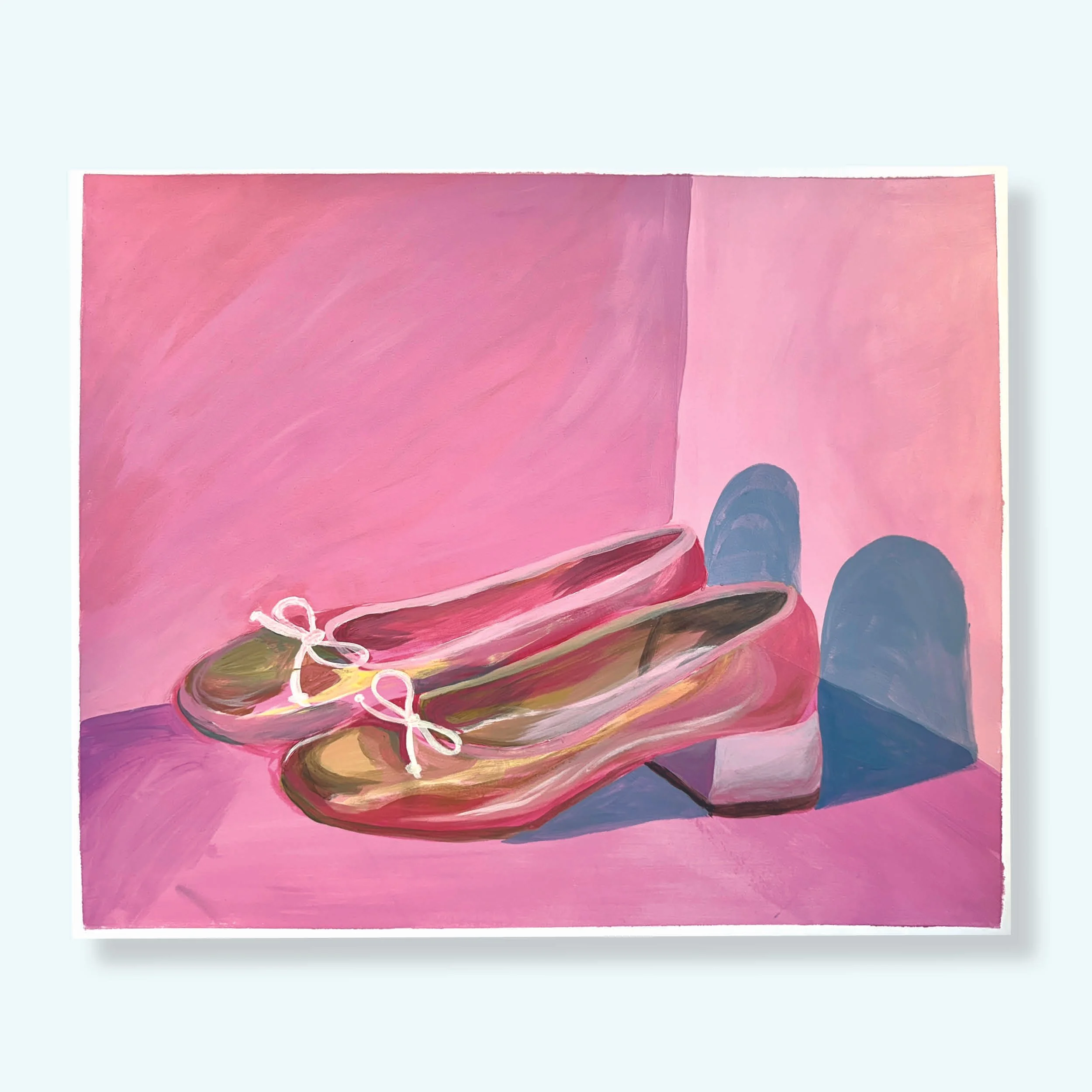 Pink Mary Jane Shoes Print