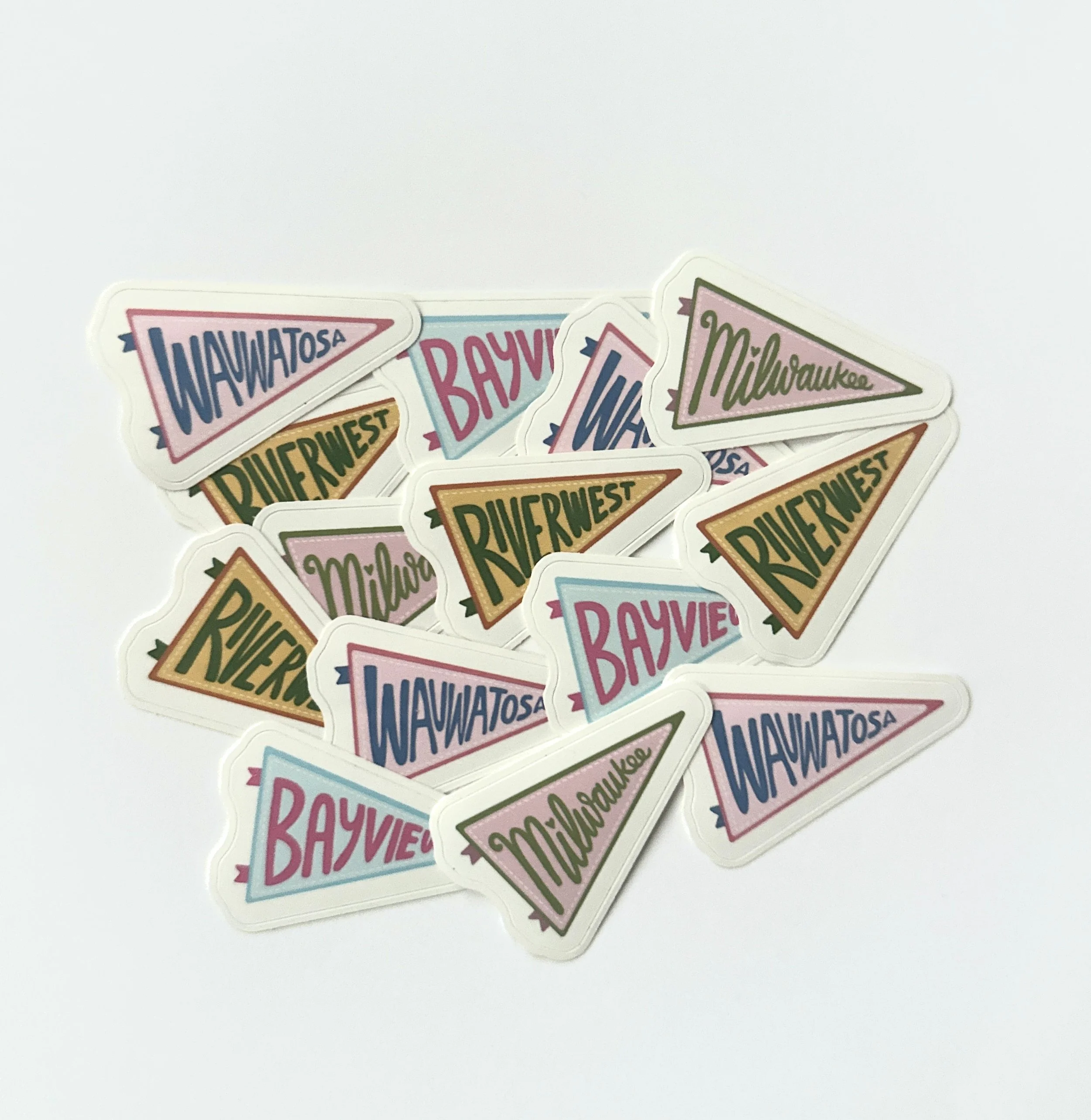 Milwaukee Neighborhood Banner Mini Stickers