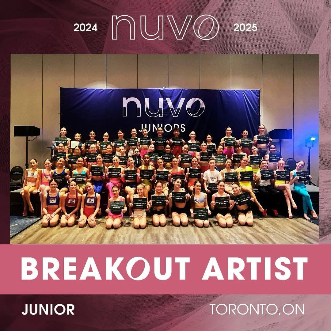 Nuvo Breakout Artist  Runner-Up (Partial scholarship for Dancer Palooza 2025, full scholarship for The Dance Awards workshops and Invitation to compete to be the 2025 Best Dancer at The Dance Awards) - December, 2025