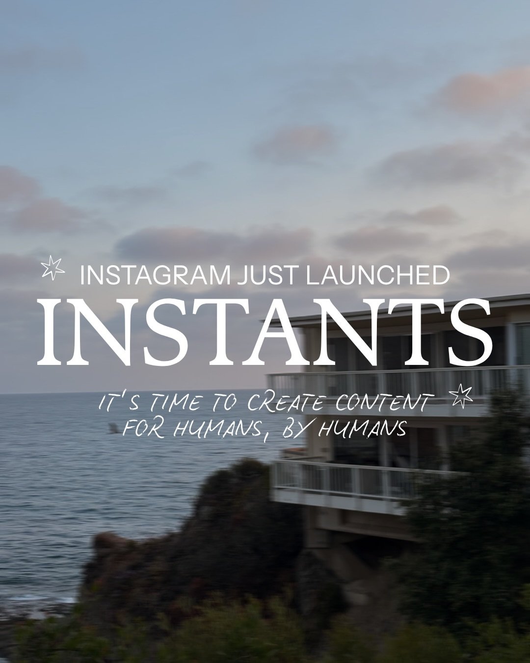 instagram launched instants &mdash; let&rsquo;s talk about it!

i&rsquo;m super curious about what this means for the future of content creation. instagram confirmed that people aren&rsquo;t sharing personal content on their grids anymore, and we&rsq